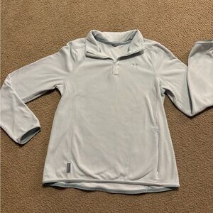 WOMENS LIGHT PALE GREEN UNDER-ARMOR POLORTECH Super soft top SIZE MEDIUM